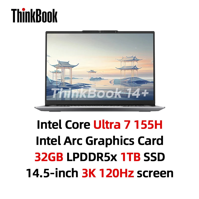 Lenovo ThinkBook 14+ 2024 AI laptop Core Evo Ultra 5/Ultra 7 Intel Arc /RTX4050 Graphics RAM 32GB 1T SSD 14.5-inch Notebook PC