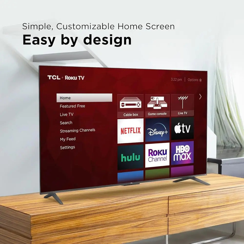 55" Class 4-Series 4K UHD HDR Smart u TV(Wi-i, R, USB, Ethernet, HDMI) - 55S455