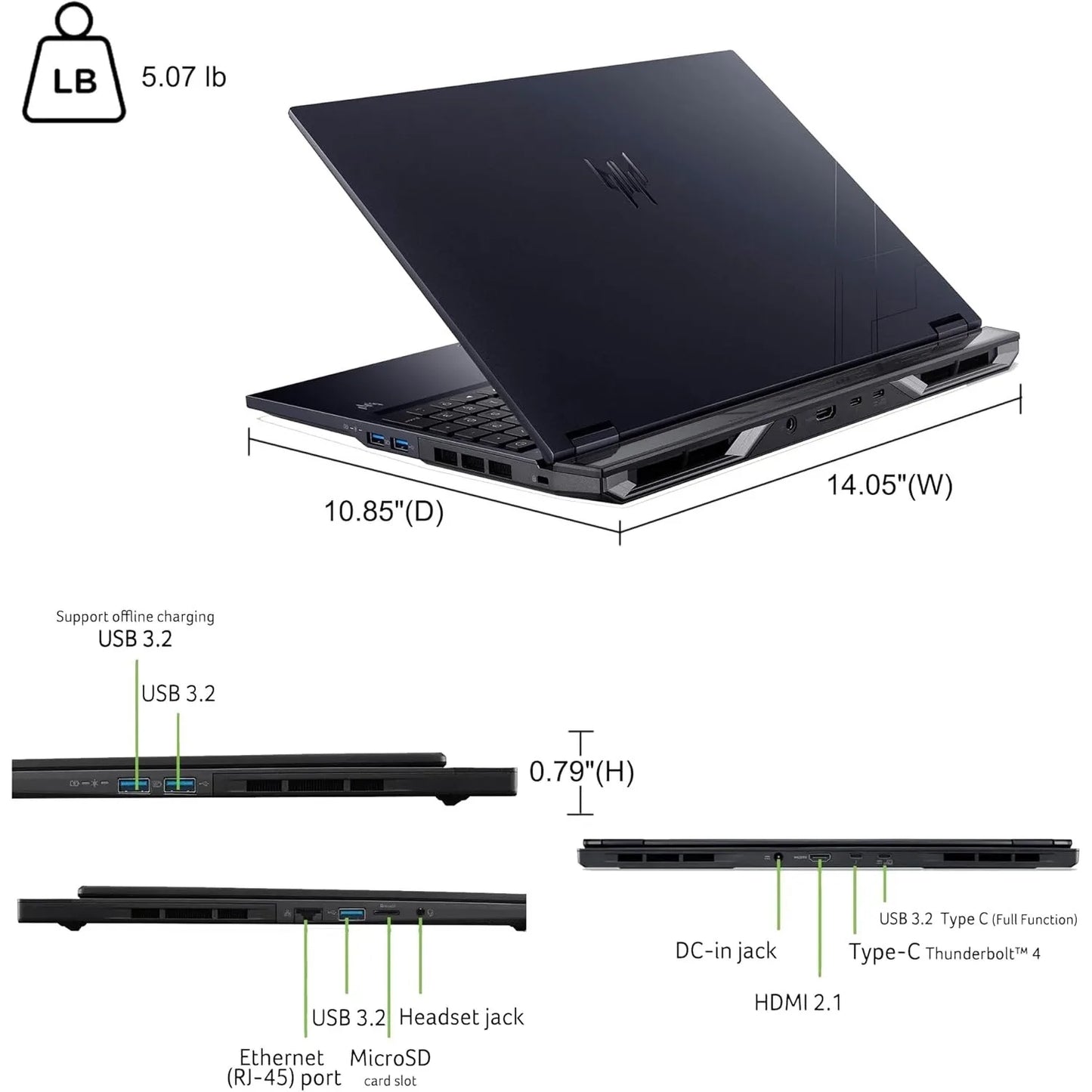 Acer Predator Helios Neo 16S Gaming Laptop, 16" OLED 240Hz, Core Ultra 9, RTX 5070 Ti, Windows 11 Home, Up to 64GB,4TB SSD