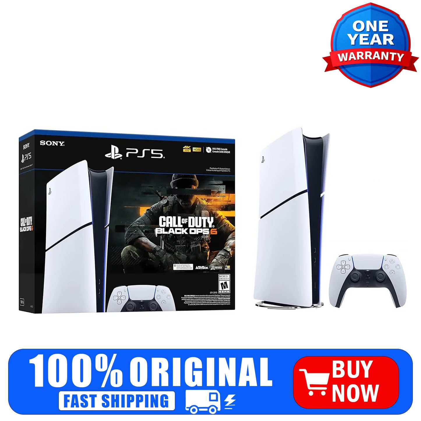Playstation 5 Digital Edition – Call of Duty: Black Ops 6 Bundle (model group – slim)