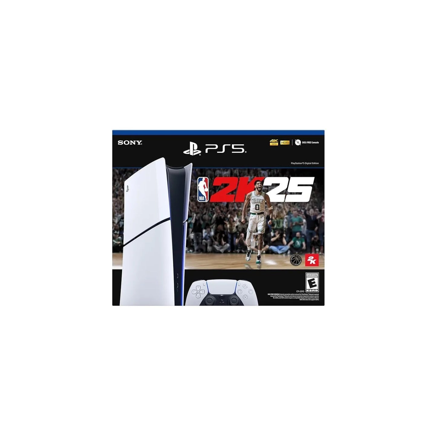 Sony PlayStation 5 Digital Console NBA 2K25 Bundle, 825GB SSD, 4K Gaming System