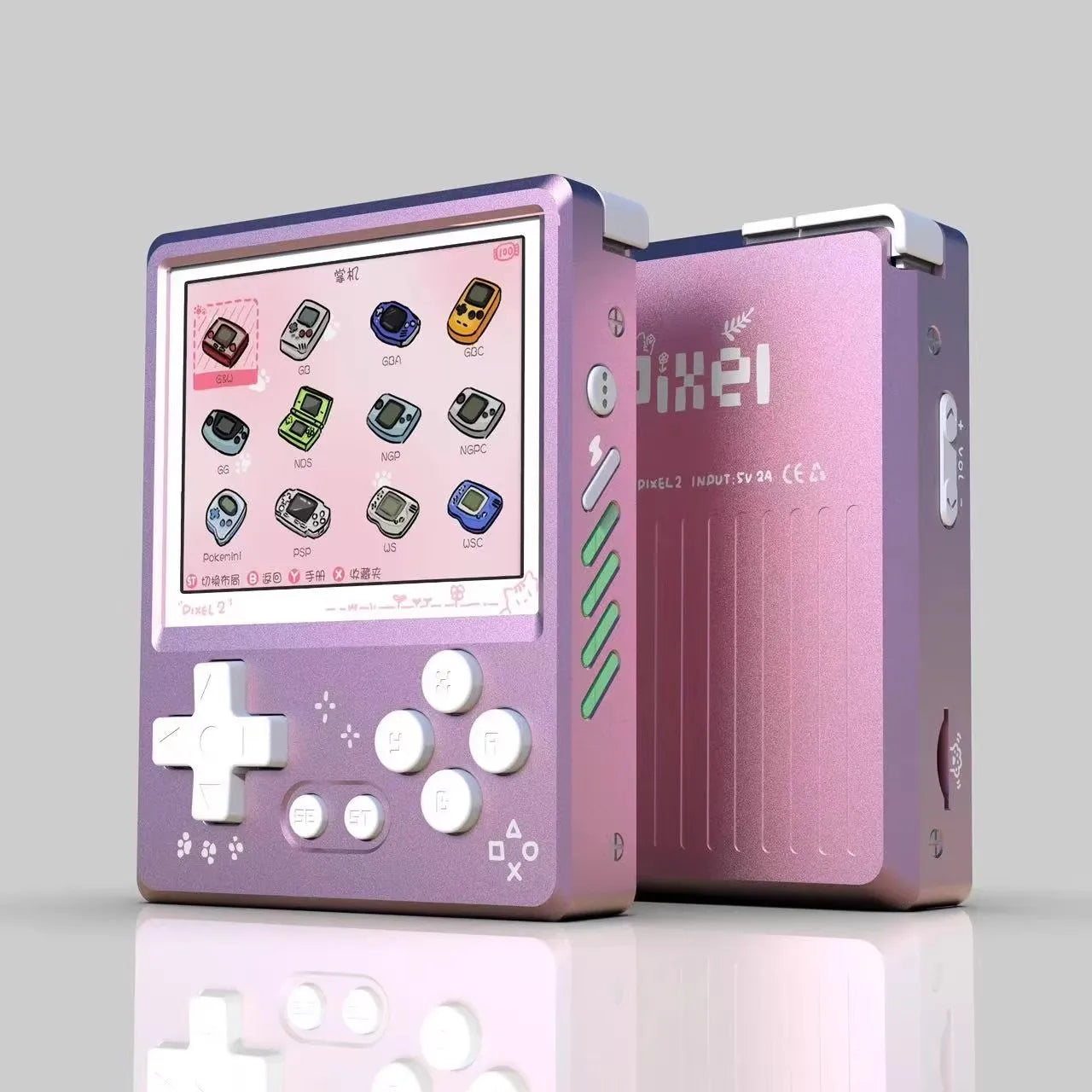 Gkd Pixel2 Handheld Game Console 256g Retro Street Game Console Psp Mini Metal Gaming Console Collection Childrens Birthday Gift