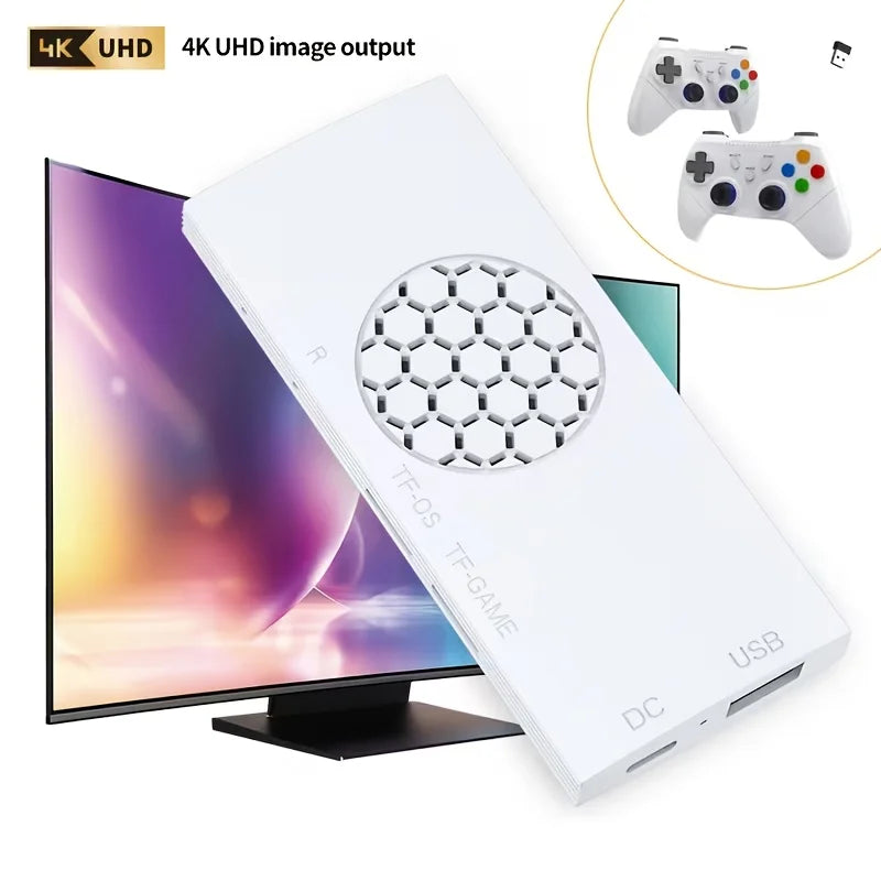 New G99 TV Game Console - Plug & Play 4K HD Output Dual Wireless Controllers Two Player Gaming Home Entertainment System