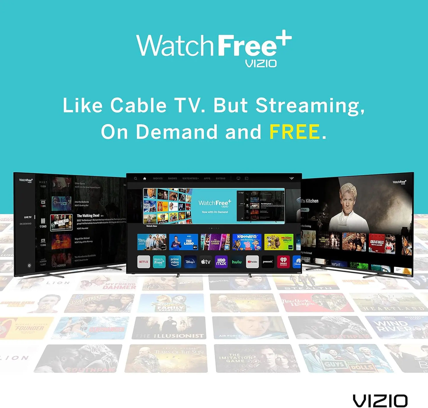 32-inch Renewed Smart TV with 1080p, AirPlay, Chromecast, and Free Channels