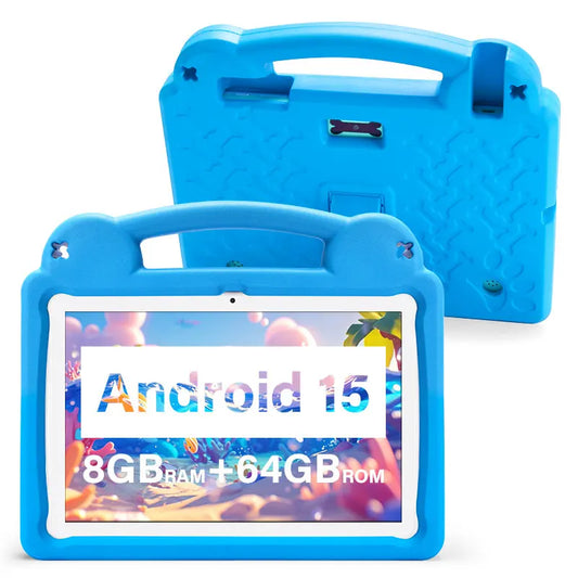 Paitanry 2025 Kids Tablet Android 15 10.1 Inch 8GB(4+4 Expand) RAM 64GB ROM A523 5000Mah HD Display Tablet Children's Gift