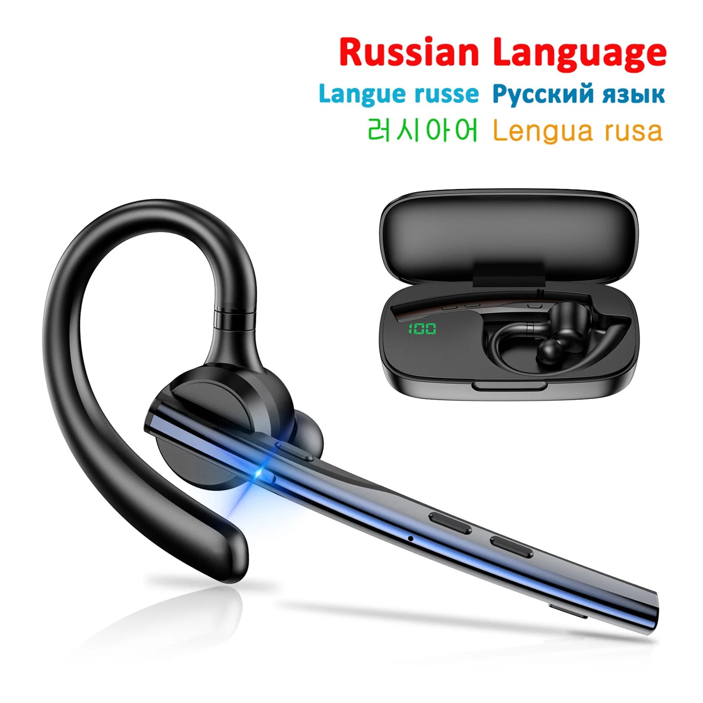 New Bee M54 Wireless Earphones Bluetooth Headset Single Earpiece Driving Headphone with Mic Mute Noise Cancelling Handsfree