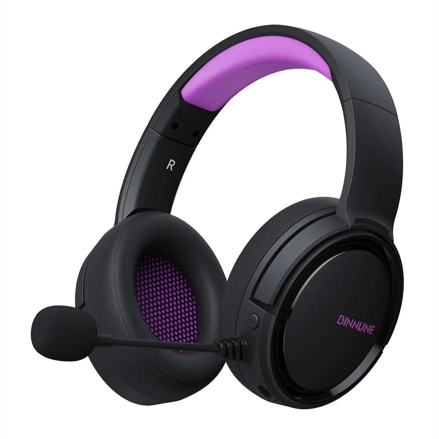 BINNUNE 2.4G Wireless Gaming Headset for PS5 PS4 PC NS Bluetooth USB Gamer Headphones with Noise Canceling Mic Work Earpones