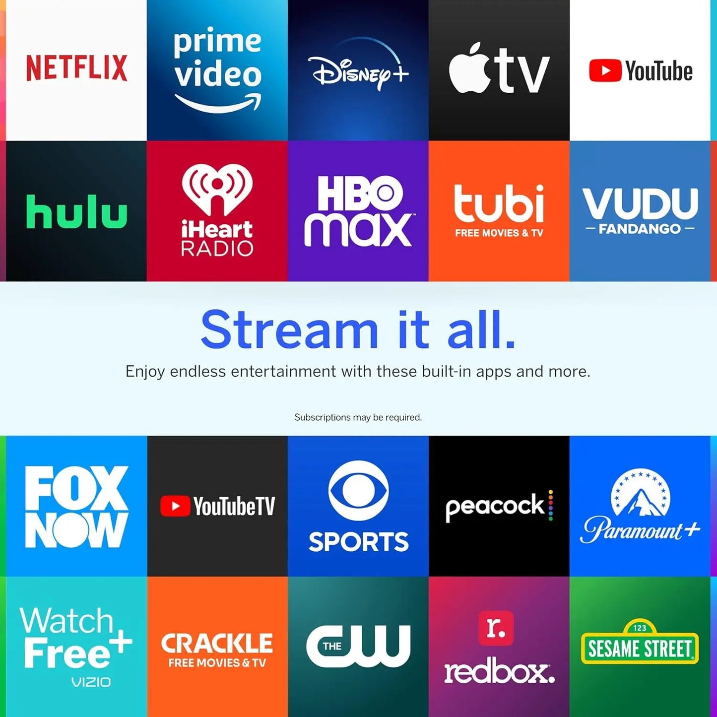 32-inch Renewed Smart TV with 1080p, AirPlay, Chromecast, and Free Channels