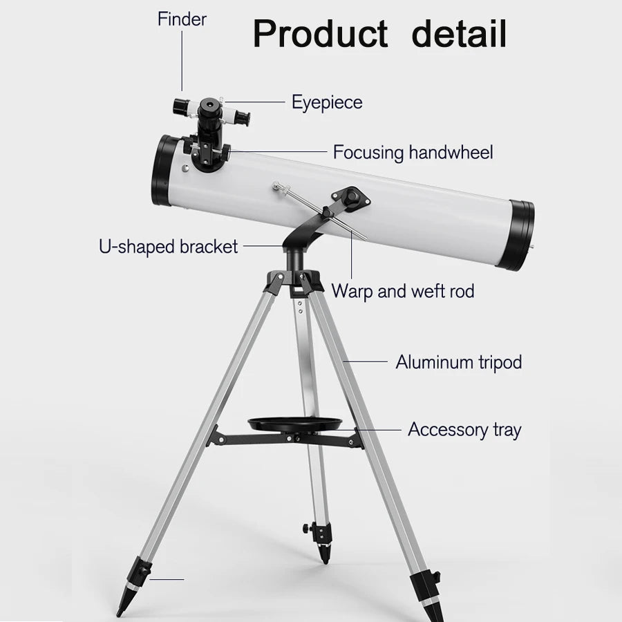 Borwolf F70076  Professional Astronomical Telescope  875X HD for Moon Stargazing Bird Watching Kids Gift