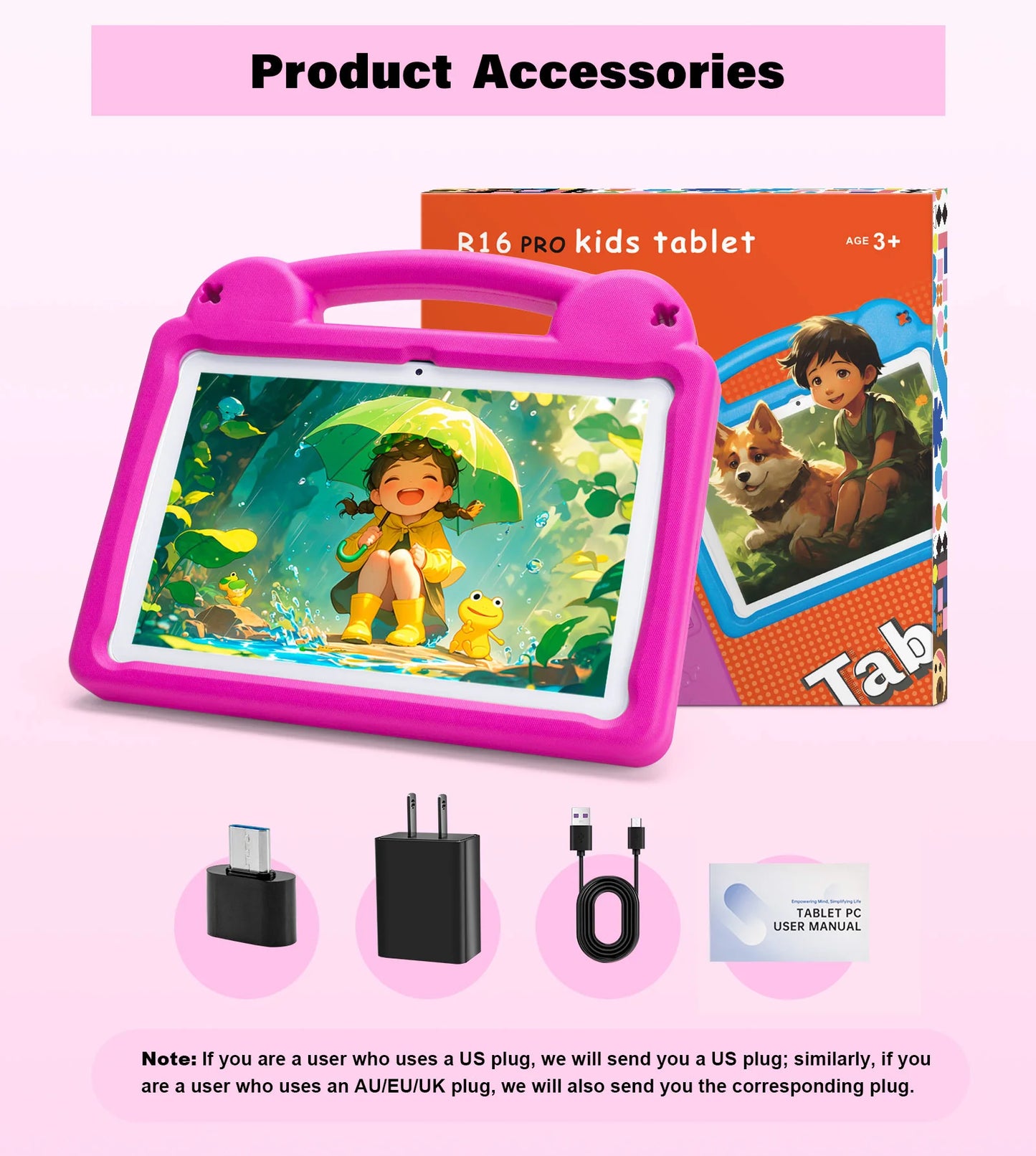 10.1" Android Tablet, Android 15 Kids Tablet, 8GB+64GB, Allwinner A523 Octa-core, 5000mAh Battery Gaming Tablet PC,Birthday Gift