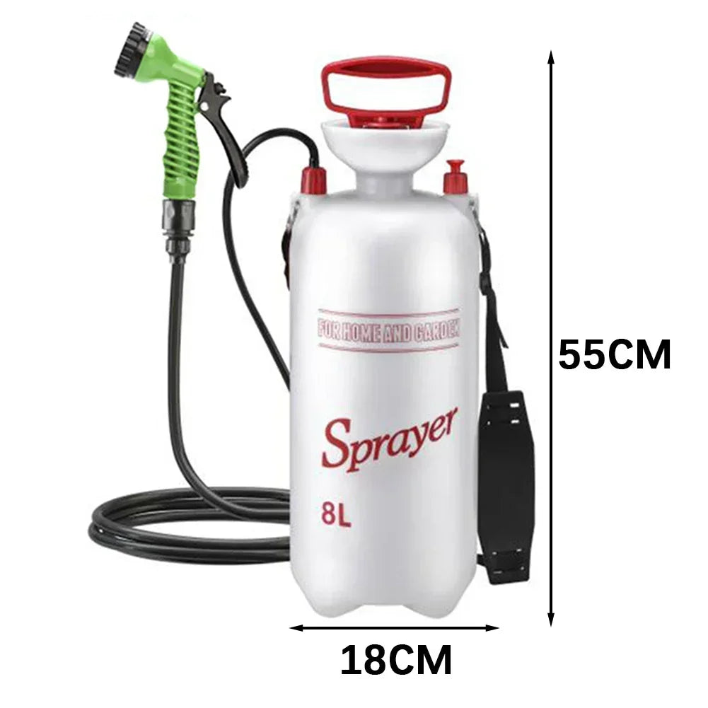 4/5/8L Portable Outdoor Shower,Multifunctional Travel Pet Bather with 3m Hose for Camping,Home Sprayer for Water Flower Wash Car