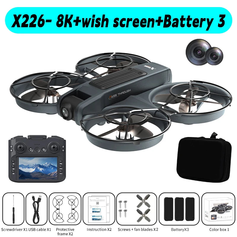 Xiaomi Mjia Mini Drone X226/X226VR Drones 4K Professional Remote Control Helicopter Plane RC Dron Quadcopter Toys Gift for Kids