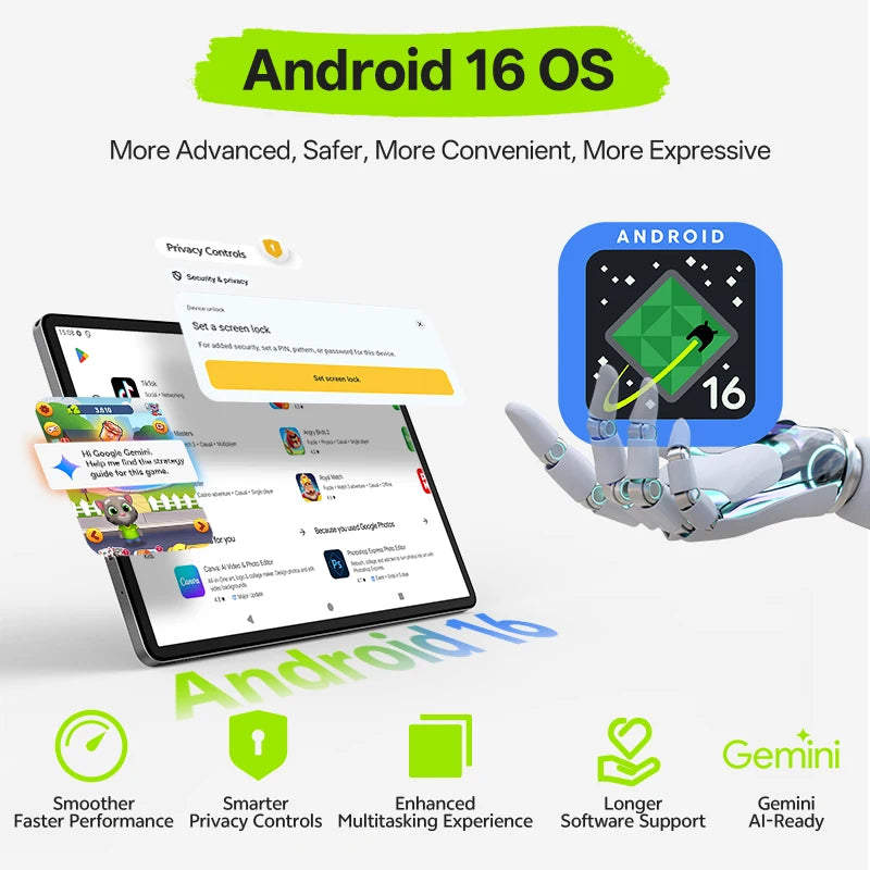 SVITOO Tablet Android 16 2026 12 Inch 2K Display Unisoc T615 30GB RAM 128GB ROM 8800mAh Battery WiFi 5 BT 5.0 GPS Widevine L1
