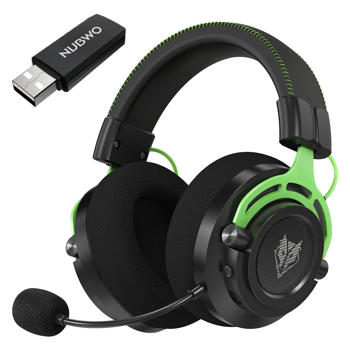 NUBWO G03 Headsets Gamer 2.4GHz Dual Stereo Sound Wireless Bluetooth Gaming Headphone with Dongle Noise Canceling Microphone