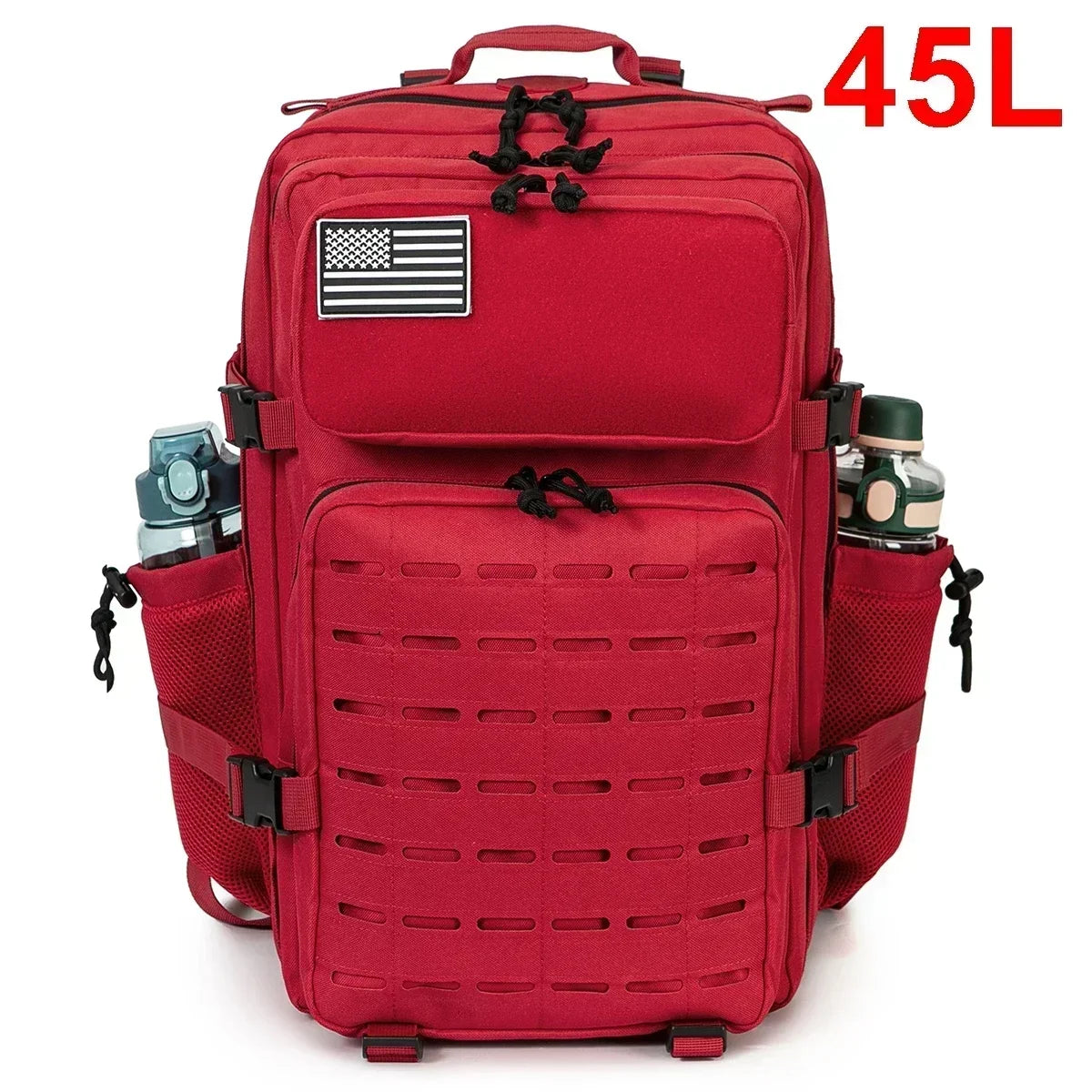 25L/45L Tactical Backpack Outdoor for Men and Women heavy duty Bag Small School Rucksack Hiking backpac kwith Bottle Holder