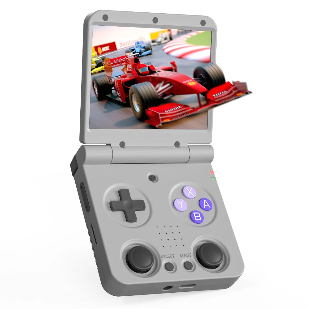 MIYOO Flip V2 Retro Handheld Game Console With Metal Hinge 3.5''IPS Screen Compact Portable Game Machine Dual analog sticks Gift