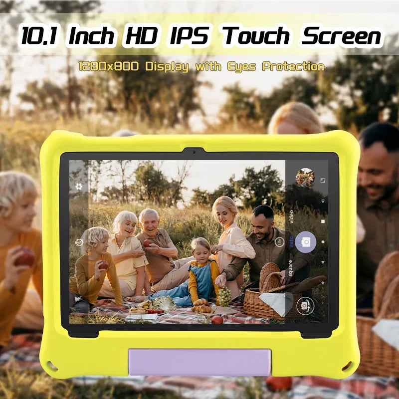 Paitanry 10.1 inch Kids Android 15 Tablet 8GB (4+4GB) RAM 64GB ROM 5000Mah Octa-core Wifi Children's Learning Educational Tablet