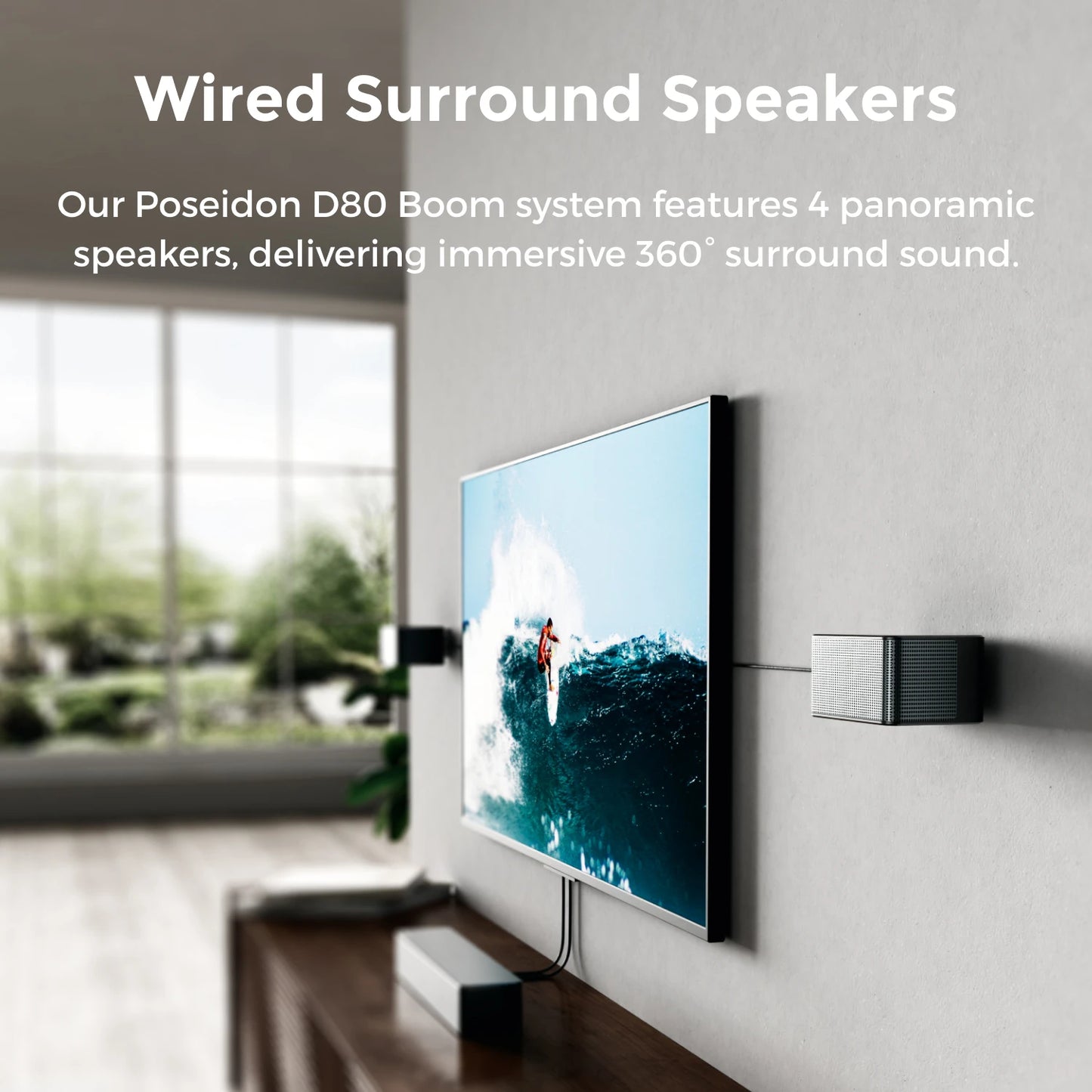 ULTIMEA 500W 7.1ch Dolby Atmos Soundbar with Wireless Subwoofer & 4 Surround Speakers, Home Theater System with APP Control