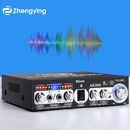 Home Power Amplifier High-power Bluetooth Hifi Digital Stereo Sound Amplifier Home KTV Audio Speaker Amplifier With USB