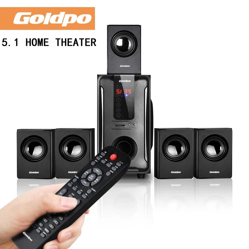 5.1 Home Theater Bluetooth Audio Set 60W High Power Home TV Living Room KTV Bluetooth Surround Sound Subwoofer Speaker