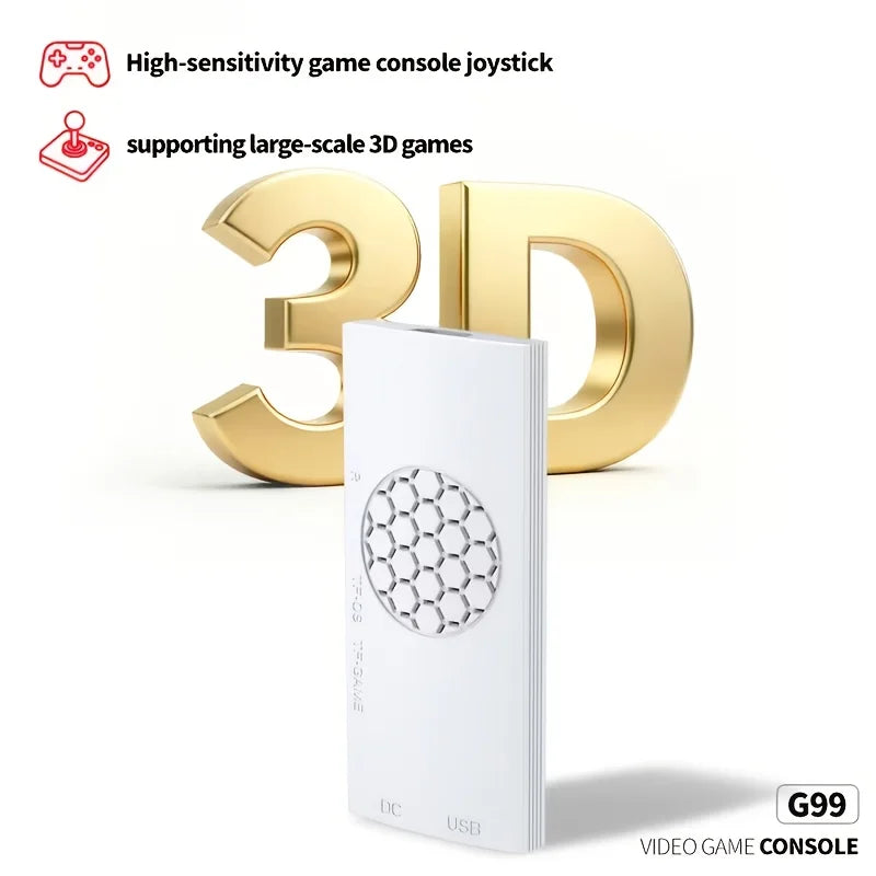 New G99 TV Game Console - Plug & Play 4K HD Output Dual Wireless Controllers Two Player Gaming Home Entertainment System
