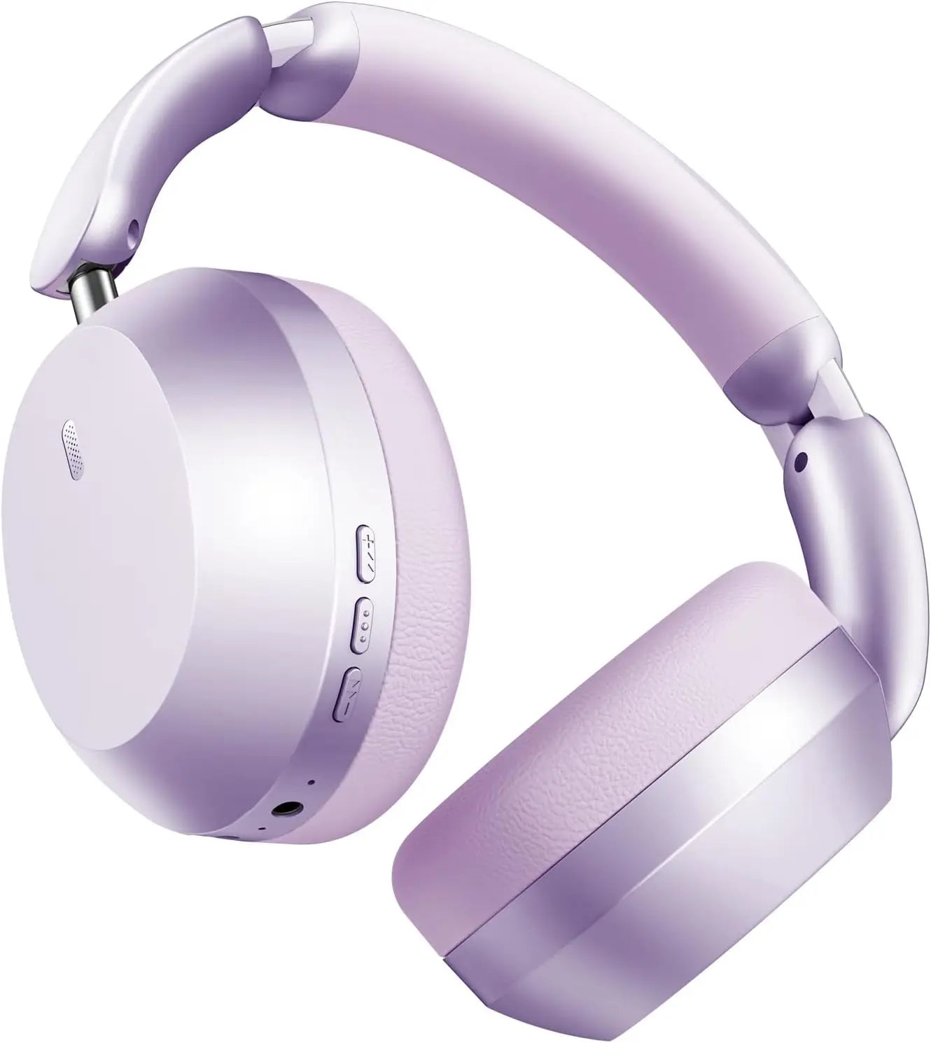 Active Noise Cancelling Wireless Over-Ear Headphones, 48H Playtime, Foldable Design with Soft Ear Cushions for Travel - Purple