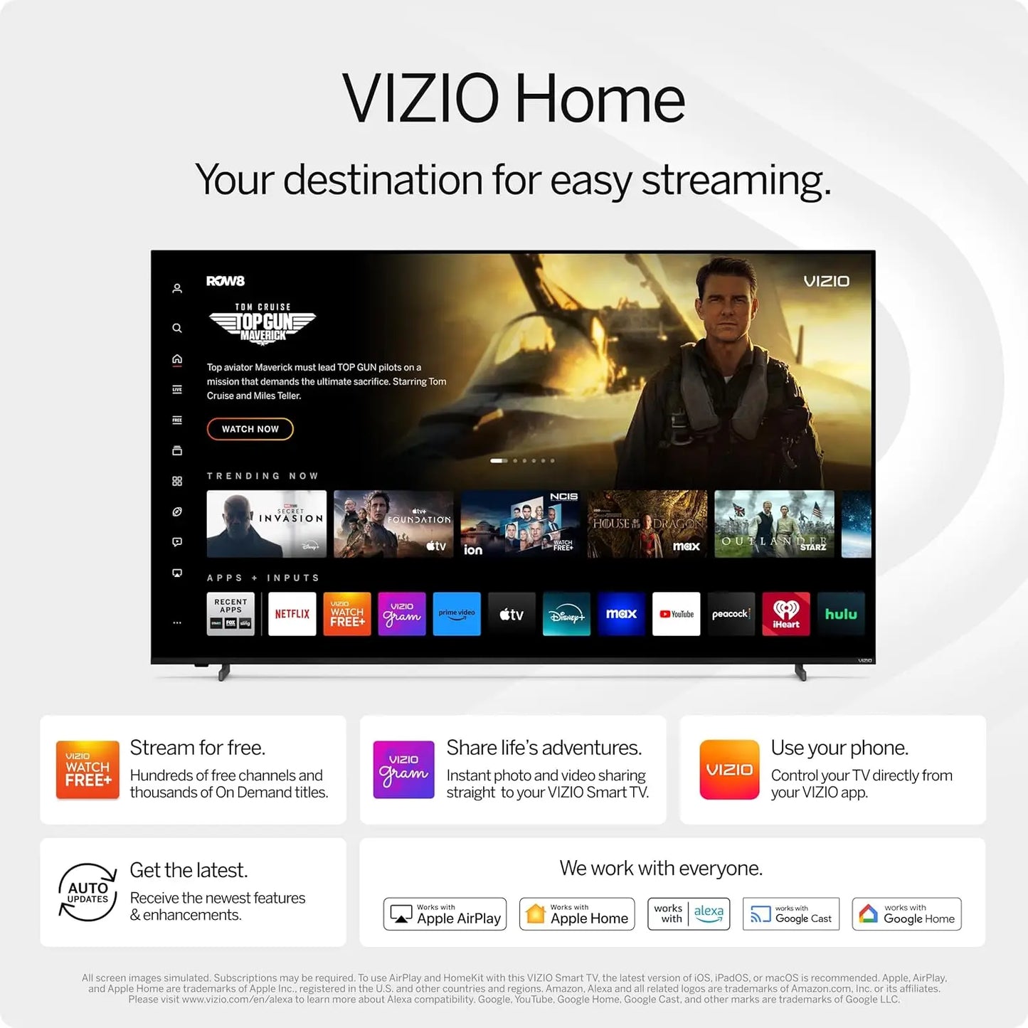 32-inch HD 720p Smart TV with AirPlay, Chromecast, Alexa Support, 2022 Model
