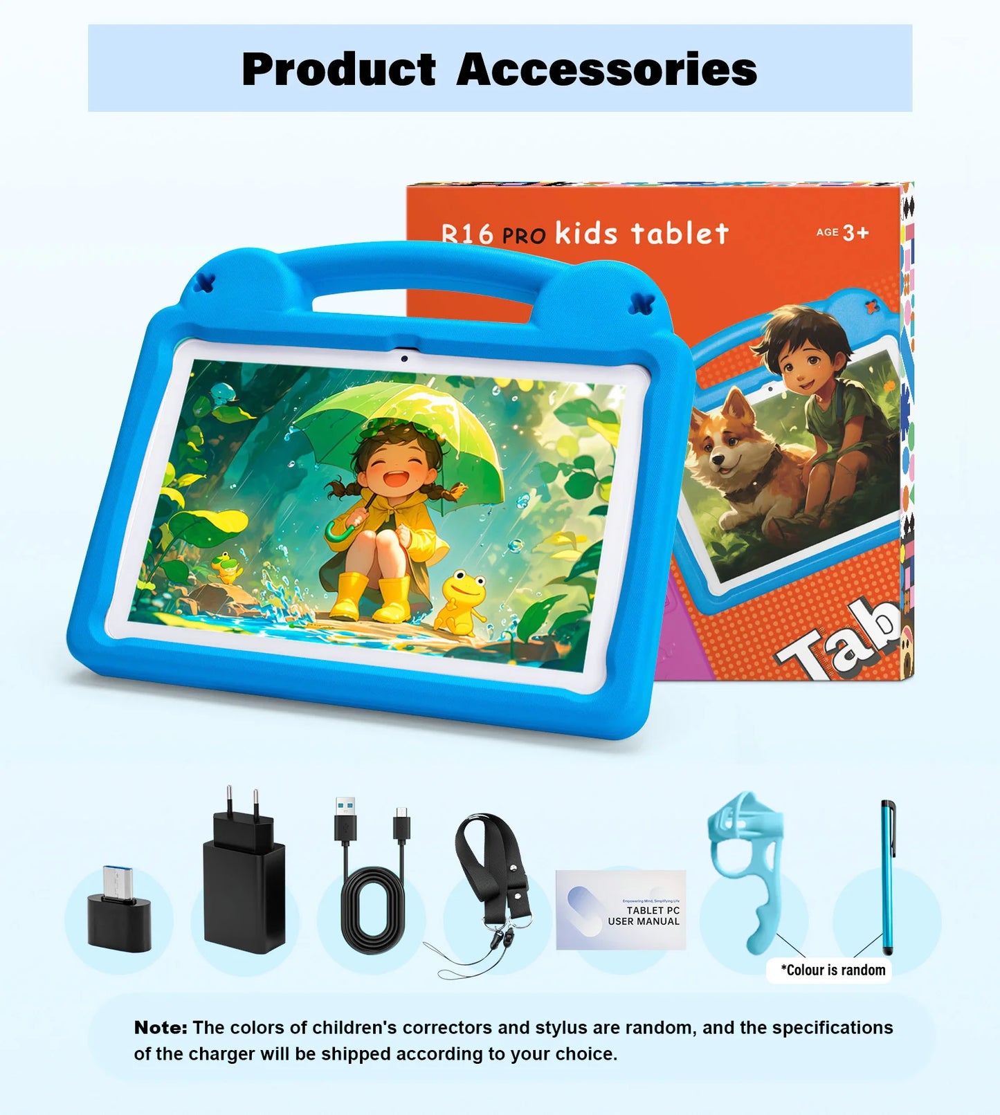Paitanry 2025 Kids Tablet Android 15 10.1 Inch 8GB(4+4 Expand) RAM 64GB ROM A523 5000Mah HD Display Tablet Children's Gift