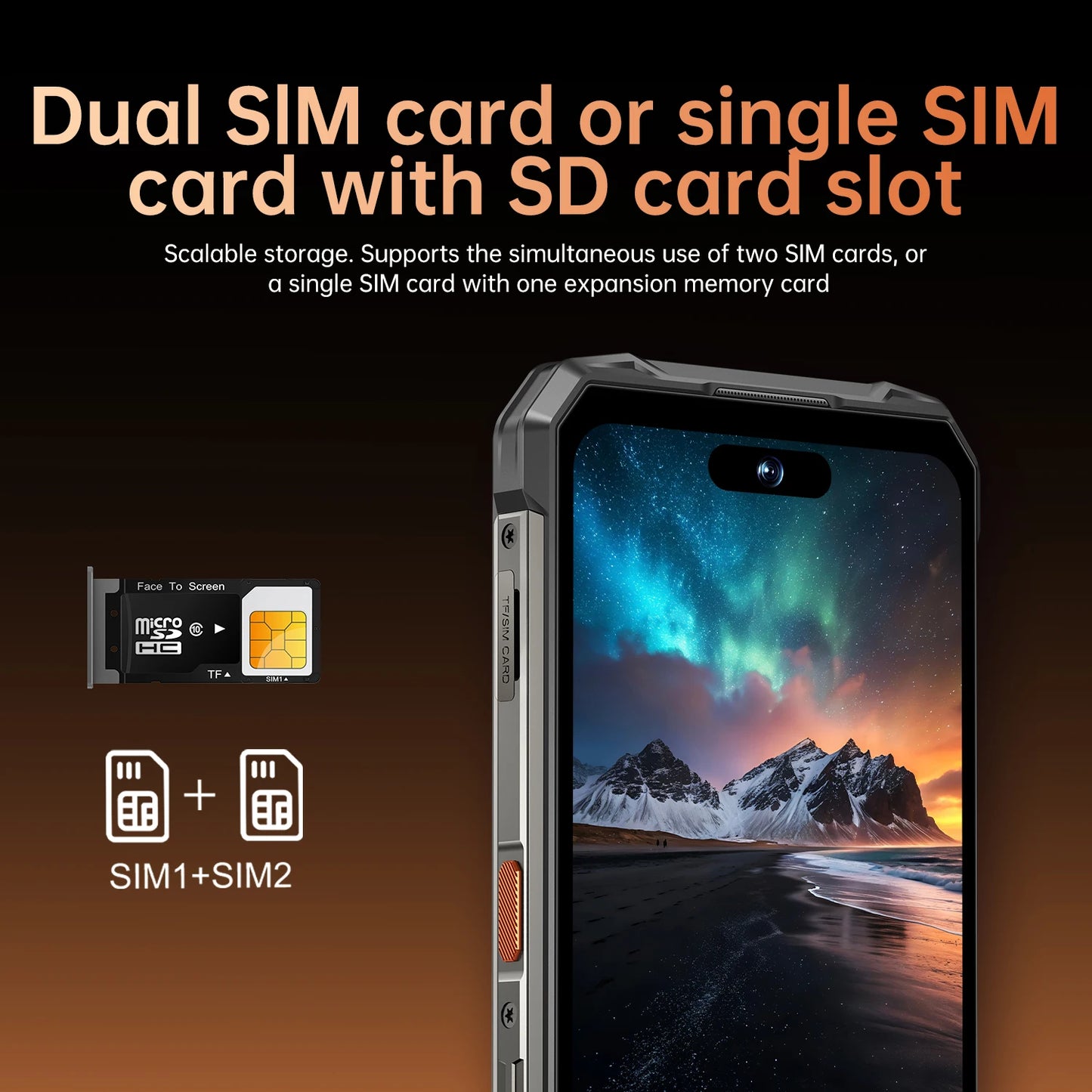 IVMI I17 PROMAX Waterproof Phone Durable Phone 10000mAh Maximum 24GB+256GB Night Vision Camera 7.2-inch NFC Smartp