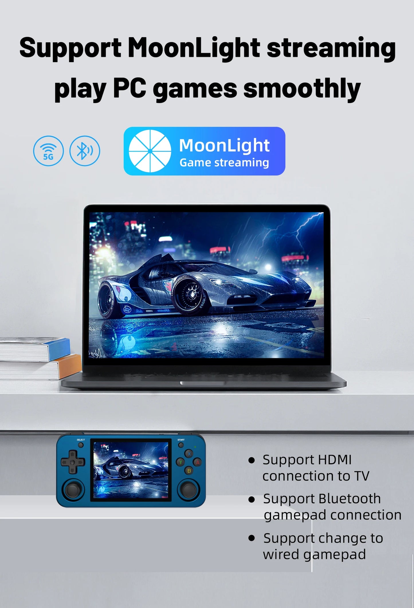 ANBERNIC RG353M Handheld Game Console Aluminum Alloy Shell 3.5 Inch Multi-touch Screen Dual OS HDMI-compatible Player 4400 Games