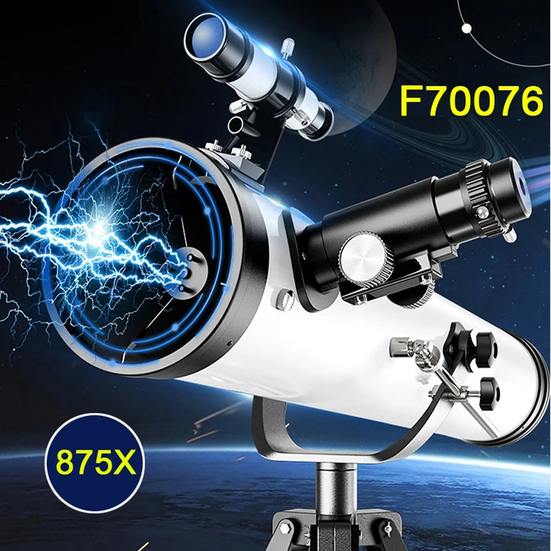 Borwolf F70076  Professional Astronomical Telescope  875X HD for Moon Stargazing Bird Watching Kids Gift