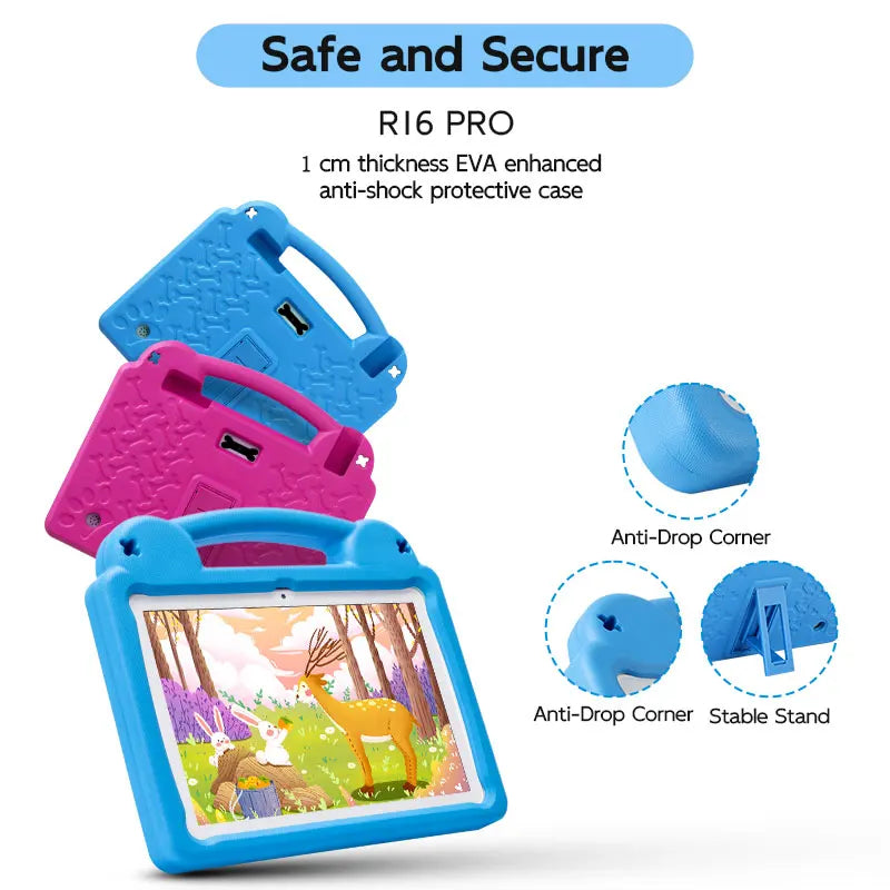 Paitanry 2025 Kids Tablet Android 15 10.1 Inch 8GB(4+4 Expand) RAM 64GB ROM A523 5000Mah HD Display Tablet Children's Gift