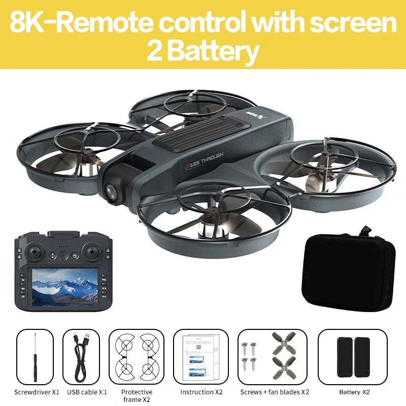 Lenovo X226/X226VR Drone 8K HD Dual Camera Brushless Motor Remote Control Helicopter Aircraft Quadcopter Dron Gift for Kid Toy
