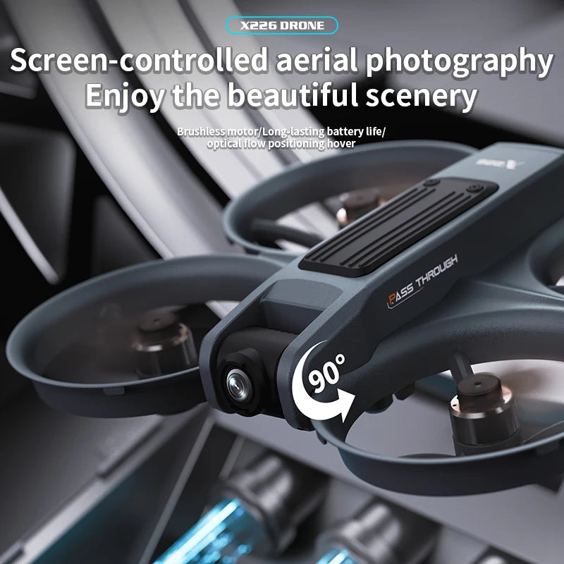 Lenovo X226/X226VR Drone 8K HD Dual Camera Brushless Motor Remote Control Helicopter Aircraft Quadcopter Dron Gift for Kid Toy