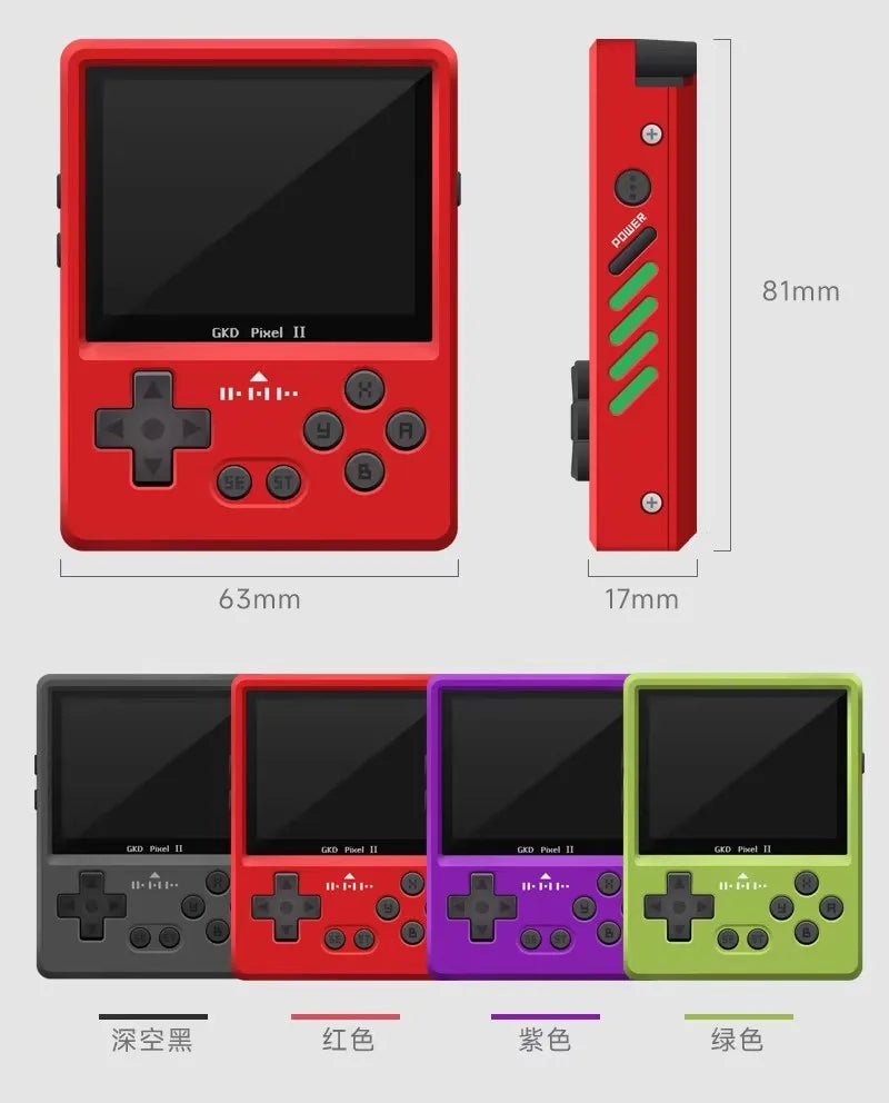 Gkd Pixel2 Handheld Game Console 256g Retro Street Game Console Psp Mini Metal Gaming Console Collection Childrens Birthday Gift