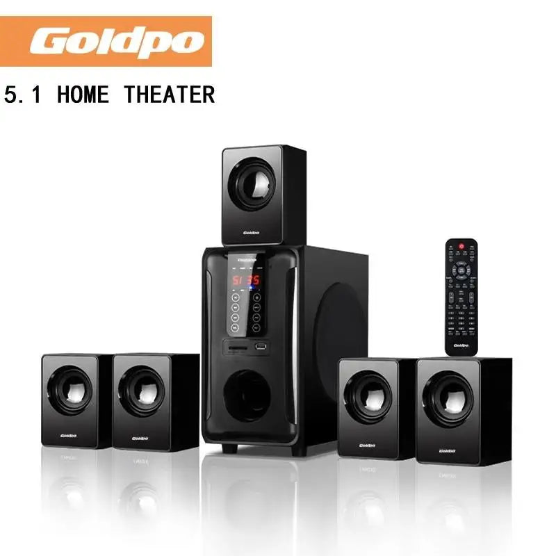 5.1 Home Theater Bluetooth Audio Set 60W High Power Home TV Living Room KTV Bluetooth Surround Sound Subwoofer Speaker