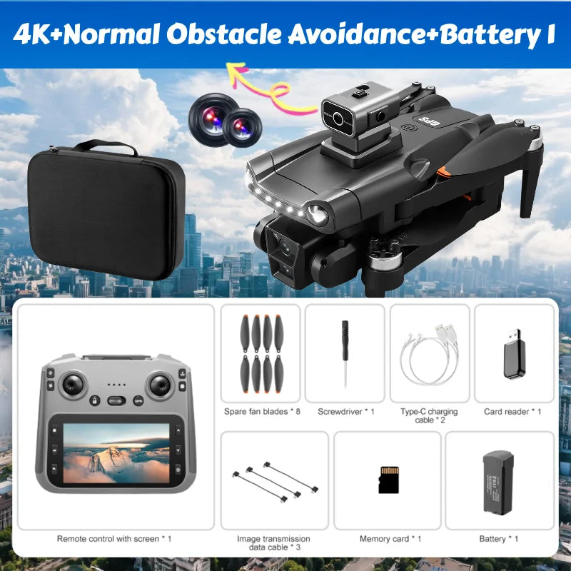 NEW for Genuine V198 MAX Drone GPS 8K Professional Camera Aerial FPV Brush Laser Obstacle with Large Screen Remote Control Dron