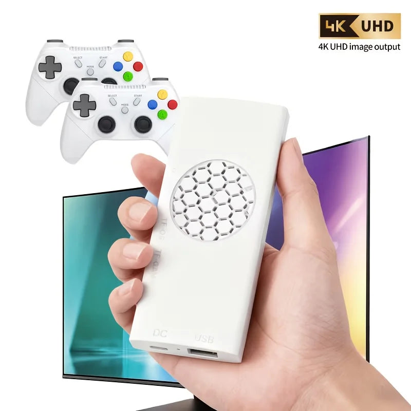 New G99 TV Game Console - Plug & Play 4K HD Output Dual Wireless Controllers Two Player Gaming Home Entertainment System