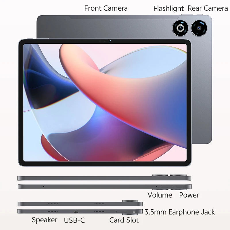 SVITOO Tablet 2026 Android 16 13 Inch 2K Display Unisoc T7300 8GB RAM 128GB ROM 11000mAh 4G LTE WiFi 5 BT 5.0 20W Fast Charging