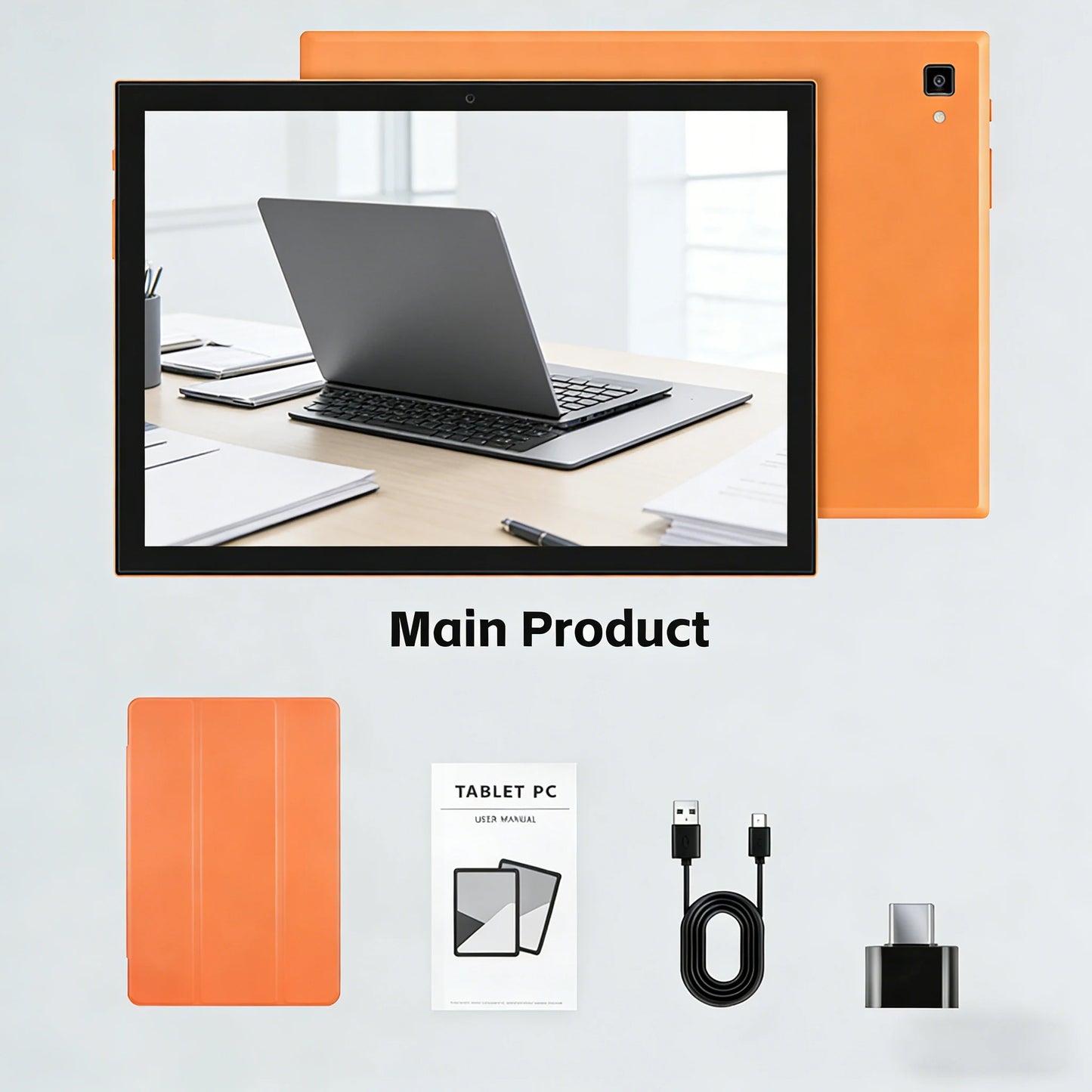 Paitanry 2026 Android 15 Tablet PC 10 inch HD IPS Touch Screen 8GB RAM 128GB ROM WiFi Bluetooth Dual Cameras GPS Student Tablet
