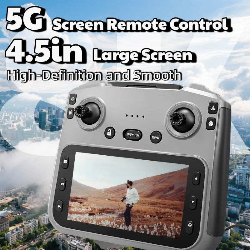 NEW for Genuine V198 MAX Drone GPS 8K Professional Camera Aerial FPV Brush Laser Obstacle with Large Screen Remote Control Dron