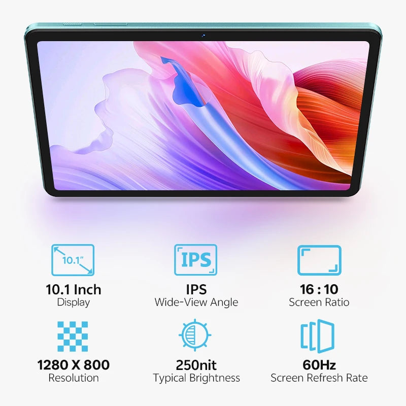 SVITOO Tablet 2026 Android 16 10.1 Inch Octa-Core Processor 20GB RAM 128GB ROM 6600mAh Battery WiFi GPS With Case Keyboard Mouse