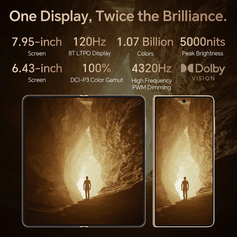 HONOR Magic V5 Global Version 5G Foldable Smartphone Snapdragon 8 Elite 7.95" LTPO OLED Display 5820mAh Battery 66W SuperCharge