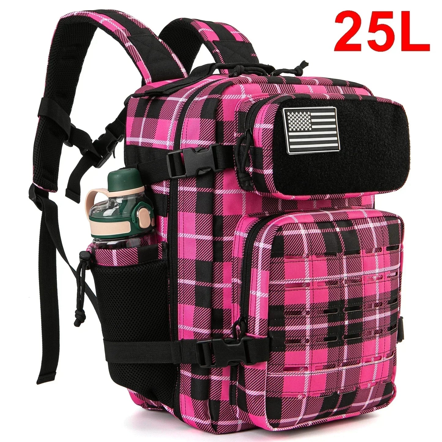 25L/45L Tactical Backpack Outdoor for Men and Women heavy duty Bag Small School Rucksack Hiking backpac kwith Bottle Holder